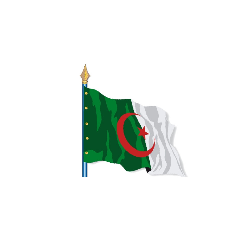 Drapeau Algérie idéal pour une façade ou être agité à la main