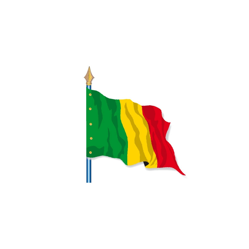 Drapeau du Mali idéal pour une façade ou être agité à la main