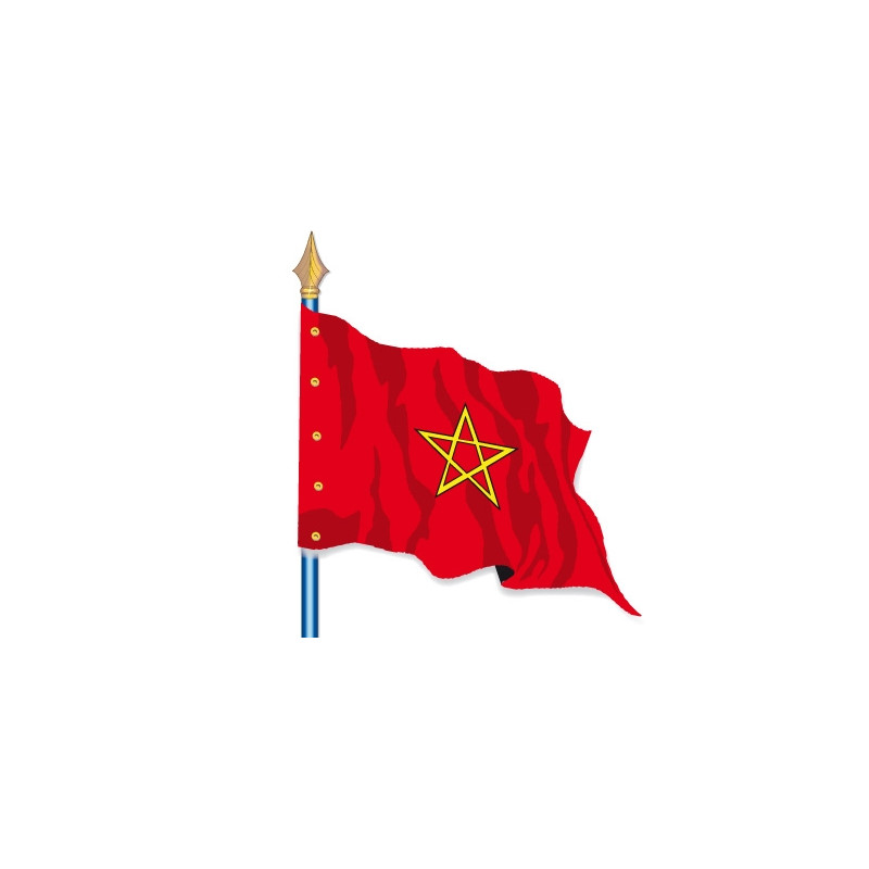 Drapeau du Maroc idéal pour une façade ou être agité à la main !