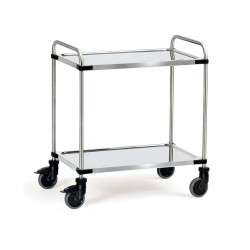 CHARIOT INOX 2 PLATEAUX